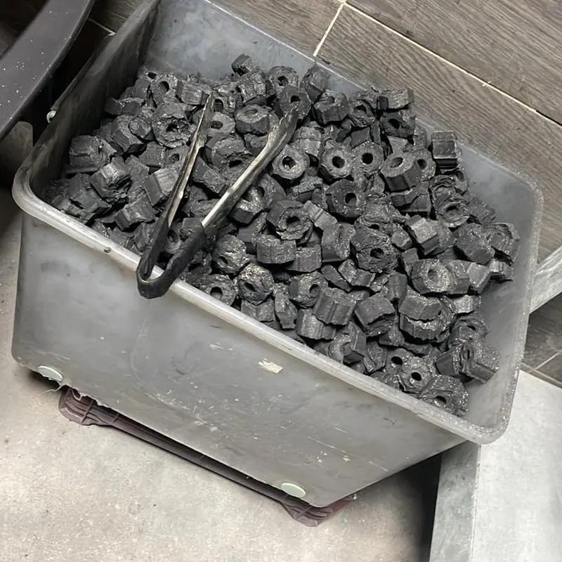 Hexagonal Minerhex charcoal briquettes